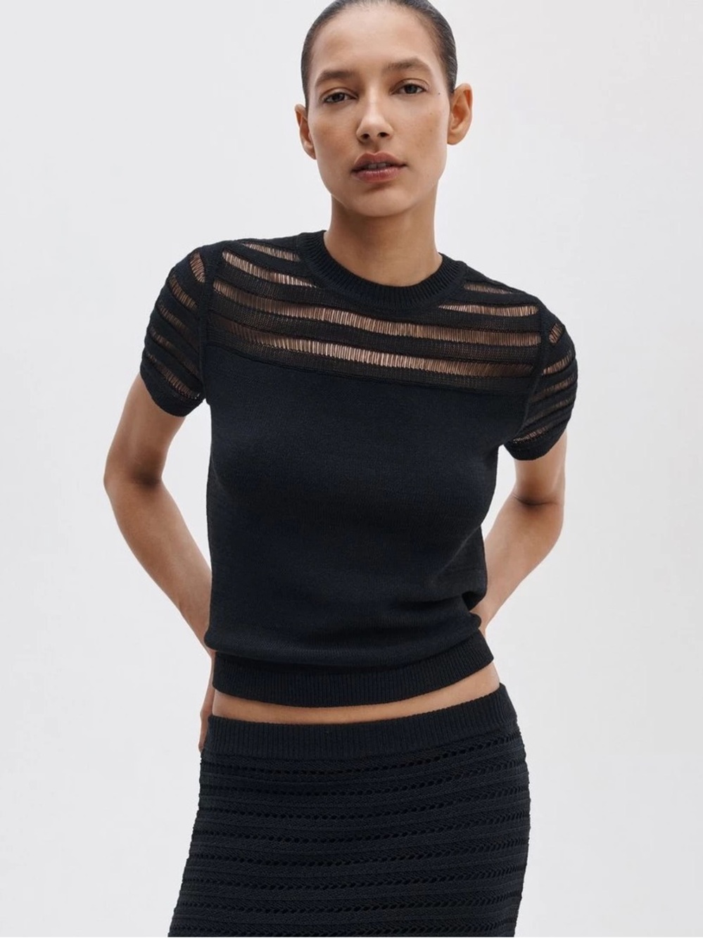 Rag & Bone Britt Short-Sleeve Sweater